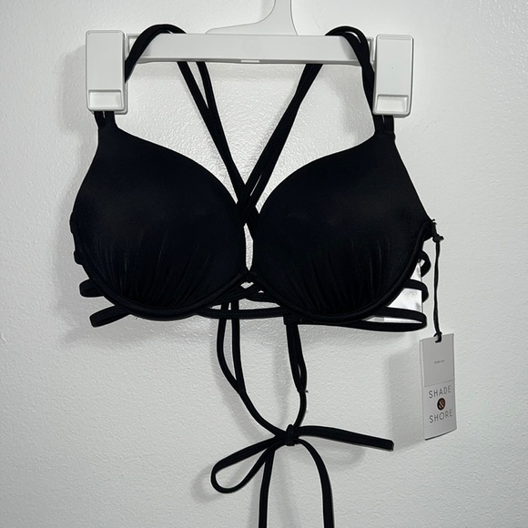 Shade & Shore Other - Women's Push-Up Double Strap Bikini Top - Shade & Shore Black 34B